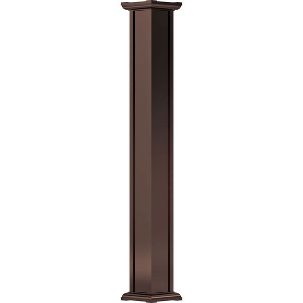 Ekena Millwork 6" x 10' Endura-Aluminum Acadian Style Column, Square Shaft (For Post Wrap Installation) Non-Tapered EA0610INPSBACAC - main